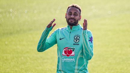 Le Brésilien Neymar à l'entraînement, à Turin (Italie), le 18 novembre 2022. (ISABELLA BONOTTO / AFP)