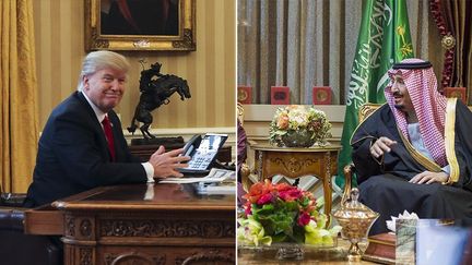 Le président américain Donald Trump et le roi Salman d'Arabie Saoudite. (Aude Guerucci/ AFP /ANADOLU AGENCY )