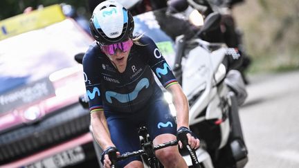 La Néerlandaise Annemiek Van Vleuten lors de la 7e étape du Tour de France femmes, le 30 juillet 2022. (JEFF PACHOUD / AFP)