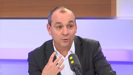 Laurent Berger,&nbsp;le secrétaire général de la CFDT, était l'invité de franceinfo mardi 8 octobre 2019. (FRANCEINFO / RADIO FRANCE)