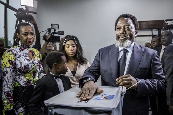 Joseph Kabila a succédé à son père, assassiné en janvier 2001.&nbsp;Il a exercé deux mandats de président et s'est retiré en 2019. (LUIS TATO / AFP)