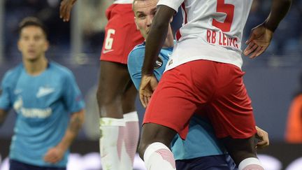 Ibrahima Konate et Dayot Upamecano avec Leipzig (OLGA MALTSEVA / AFP)