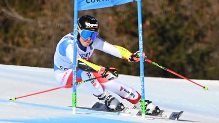 La Suissesse Lara Gut-Behrami lors du géant dames des Mondiaux de Cortina d'Ampezzo (ANDREAS SOLARO / AFP)