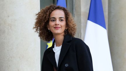 La romancière Leïla Slimani à son arrivée à l'Elysée le 6 novembre 2017.
 (Ludovic Marin / AFP)