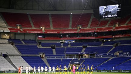 Le Groupama Stadium de l'Olympique lyonnais vide lors de la réception de Monaco (ST?PHANE GUIOCHON / MAXPPP)