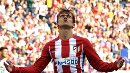 Antoine Griezmann, soulagé après son but face à La Corogne (GERARD JULIEN / AFP)