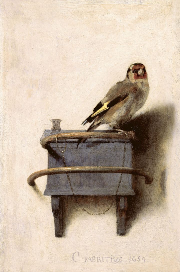 "Le Chardonneret" de Carel Fabritius (1654)
 (Mauritshuis Museum, La Haye)