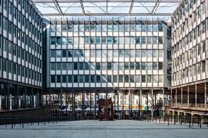 Sur le campus de Jussieu à Paris, qui dépend de l'université Pierre et Marie Curie -Sorbonne. Photo prise le 5 juillet 2019.&nbsp; (AFP - VIRGINIE MERLE / HANS LUCAS)