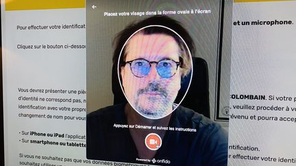 Capture d'écran sur la site identitenumerique.laposte.fr.&nbsp;La procédure de création d'identité numérique peut désormais se faire entièrement en ligne.&nbsp;
 (JEROME COLOMBAIN / RADIO FRANCE)