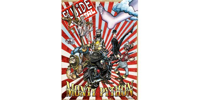 La couverture de Fluide Glacial spécial Monty Python signée Coyote.
 (Fluide Glacial 2012)