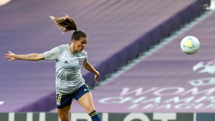 Sara Björk Gunnarsdottir lors de la finale de Ligue des champions entre l'Olympique lyonnais et Wolfsburg, le 30 août 2020 à Saint-Sébastien. (JAVIER ETXEZARRETA / AFP)