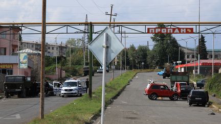 Les images de la ville de Stepanakert, vidée de ses habitants, après l'offensive de l'Azerbaïdjan sur le Haut-Karabakh. (EMMANUEL DUNAND / AFP)