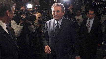 FRançois Bayrou à son arrivée en conférence de presse (FRANCOIS GUILLOT / AFP)