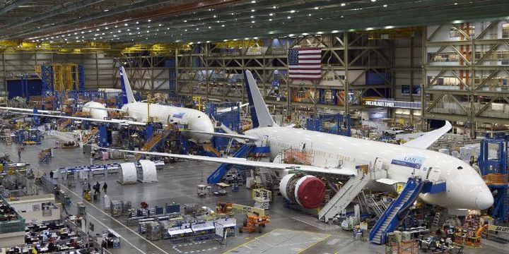 Usine de montage du Dreamliner 757 à Everett, dans l'Etat de Washington (2012) (Stephen Brashear/Getty Images/AFP)