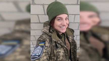 L'Américaine Sarah Ashton-Cirillo, sur le terrain en Ukraine. (Compte Twitter de Sarah Ashton-Cirillo)