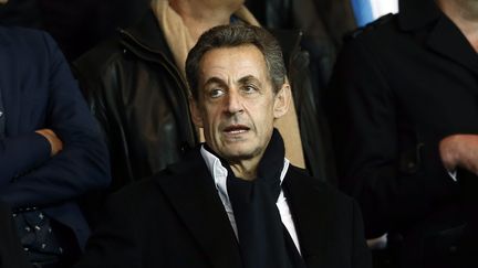 L'ancien président de la République Nicolas Sarkozy au Parc des Princes le 4 octobre 2015. (IAN LANGSDON / EPA)