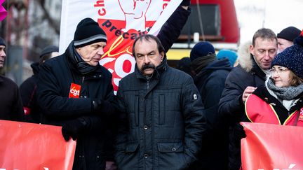 Le leader de la CGT Philippe Martinez, le 14 décembre 2018 à Paris. (CHRISTOPHE MORIN / MAXPPP)