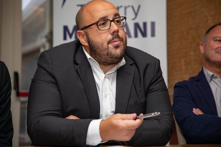 Philippe Vardon, candidat du&nbsp;Rassemblement national à Nice (Alpes-Maritimes), le 10 septembre 2019. (MAXPPP)