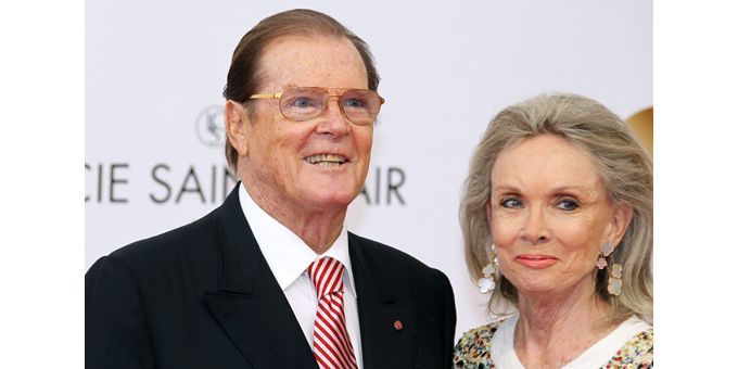 Roger Moore et son épouse Kristina Tholstrup le 10 juin 2012 à Monaco
 (AFP / Valéry Hache)