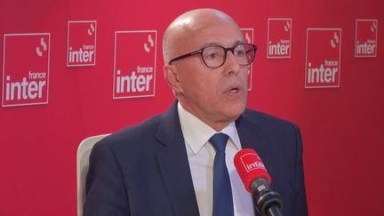 Éric Ciotti, président du parti Les Républicains (LR), jeudi 21 décembre 2023 sur France Inter. (FRANCE INTER / RADIO FRANCE)