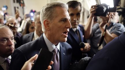 Kevin McCarthy à la Chambre des représentants, à Washington, le 3 octobre 2023. (CHIP SOMODEVILLA / GETTY IMAGES / AFP)