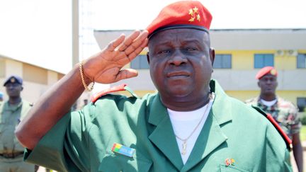 Antonio Indjai, l'ancien chef d'état-major de l'armée de Guinée-Bissau, le 20 mai 2014 dans la capitale Bissau. (STR / AFP)