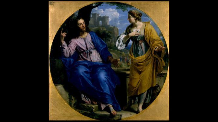 L'œuvre originale de Philippe de Champaigne "Le Christ et la Samaritaine". (mba-caen)