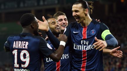 Zlatan Ibrahimovic peut exulter : une nouvelle victoire pour les Parisiens. (PHILIPPE DESMAZES / AFP)