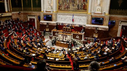 L'Assemblée nationale où siègent les députés français (illustration). (LUDOVIC MARIN / AFP)