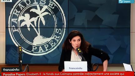 Capture d'écran de franceinfo en édition spéciale sur le dossier Paradise Papers. (MAXPPP)