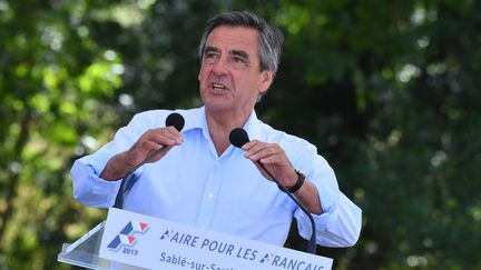 François Fillon, le 28 août 2016 à Sablé-Sur-Sarthe (Sarthe). (FRANCOIS PAULETTO / CITIZENSIDE / AFP)