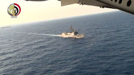 Un navire de l'armée égyptienne, le 20 mai 2016 en mer Méditerranée. (AFP)