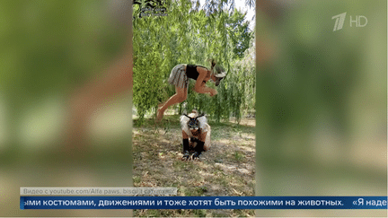 Capture d'écran d'un reportage sur la quadrobic diffusé sur une chaîne russe. (Capture d'écran)