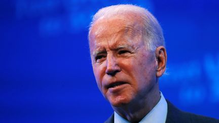 Le candidat démocrate à la Maison Blanche, Joe Biden, donne un discours dans un théâtre de&nbsp;Wilmington, aux Etats-Unis, le 27 septembre 2020. (MIKE SEGAR / REUTERS)