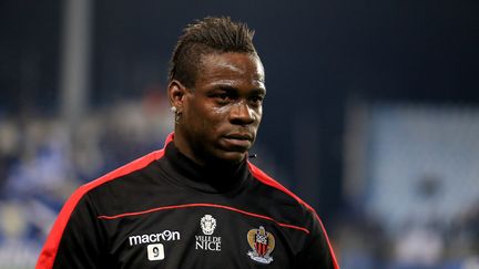 Le joueur de l'OGC Nice, Mario Balotelli, photographié lors du match Bastia-Nice, le 20 janvier 2017. (MAXPPP)