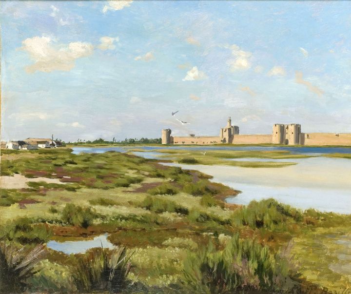 Frédéric Bazille, "Les remparts d'Aigues-Mortes", 1867, Musée Fabre, Montpellier Méditerranée Métropole, achat de la Ville, 1956
 (Cliché Frédéric Jaulmes)