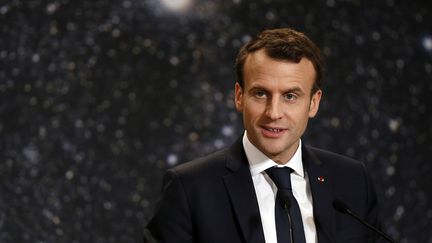 Emmanuel Macron prononce un discours à Paris, le 29 mars 2018. (AFP)