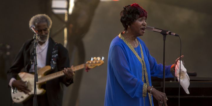 Naomi Shelton avec le bassiste Fred Thomas, Jazz à Vienne 2015 
 (Jean-François Lixon )