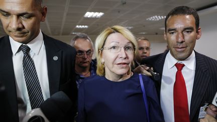 Luisa Ortega à Brasilia, le 23 août 2017.&nbsp; (SERGIO LIMA / AFP)