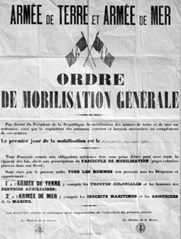 L'odre de mobilisation générale du 1er août 1914
 (Archives / AFP)