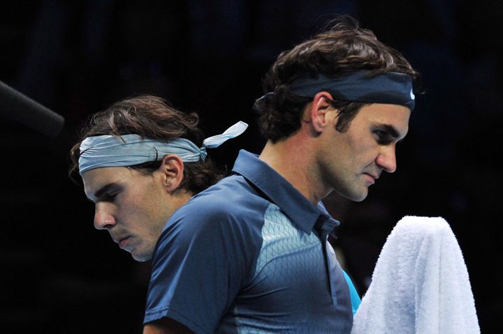 Les deux joueurs Rafael Nadal et Roger Federer