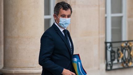 Le ministre de l'Intérieur Gérald Darmanin, le 7 octobre 2021 à l'Elysée, à Paris.&nbsp; (ANDREA SAVORANI NERI / NURPHOTO / AFP)