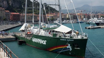 &nbsp; (Bateau Greenpeace en escale au port de Nice.  © Maxppp)