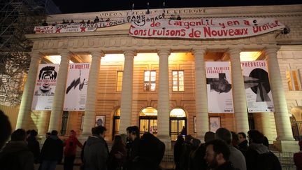 &nbsp; (Théatre de l'Odéon occupé par les intermittents du spectacle. 24 avril 2016 © Maxppp)