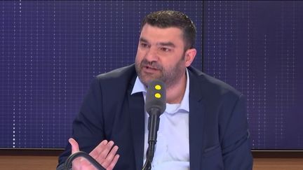 Jérémy Decerle, agriculteur et candidat LREM aux élections européennes, invité du "8h30 Cadet-Dély", mercredi 10 avril 2019.&nbsp; (FRANCEINFO / RADIOFRANCE)