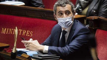 Gerald Darmanin, le 27 octobre 2020, à l'Assemblée nationale.&nbsp; (VINCENT ISORE / MAXPPP)