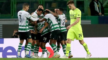 Le Sporting Portugal valide son ticket pour les huitièmes de finale face au Borussia Dortmund. (PEDRO FIUZA / NURPHOTO via AFP)