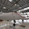 Un Falcon 7X de Dassault, le 10 novembre 2016, à Mérignac (Gironde). (MEHDI FEDOUACH / AFP)