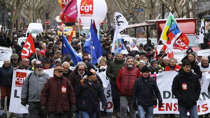 Une manifestation de retraités à&nbsp;Paris, le 31 janvier 2019. (FRANCOIS GUILLOT / AFP)