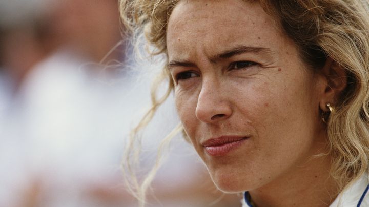 La pilote italienne Giovanna Amati lors d'un Grand Prix de F3 &agrave; Brands Hatch (Royaume-Uni), le 17 ao&ucirc;t 1991.&nbsp; (DARRELL INGHAM / GETTY IMAGES EUROPE)